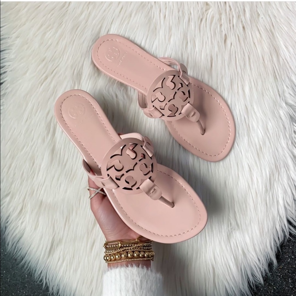 NEW Tory Burch Miller Leather Sandals - Picture 2 of 13